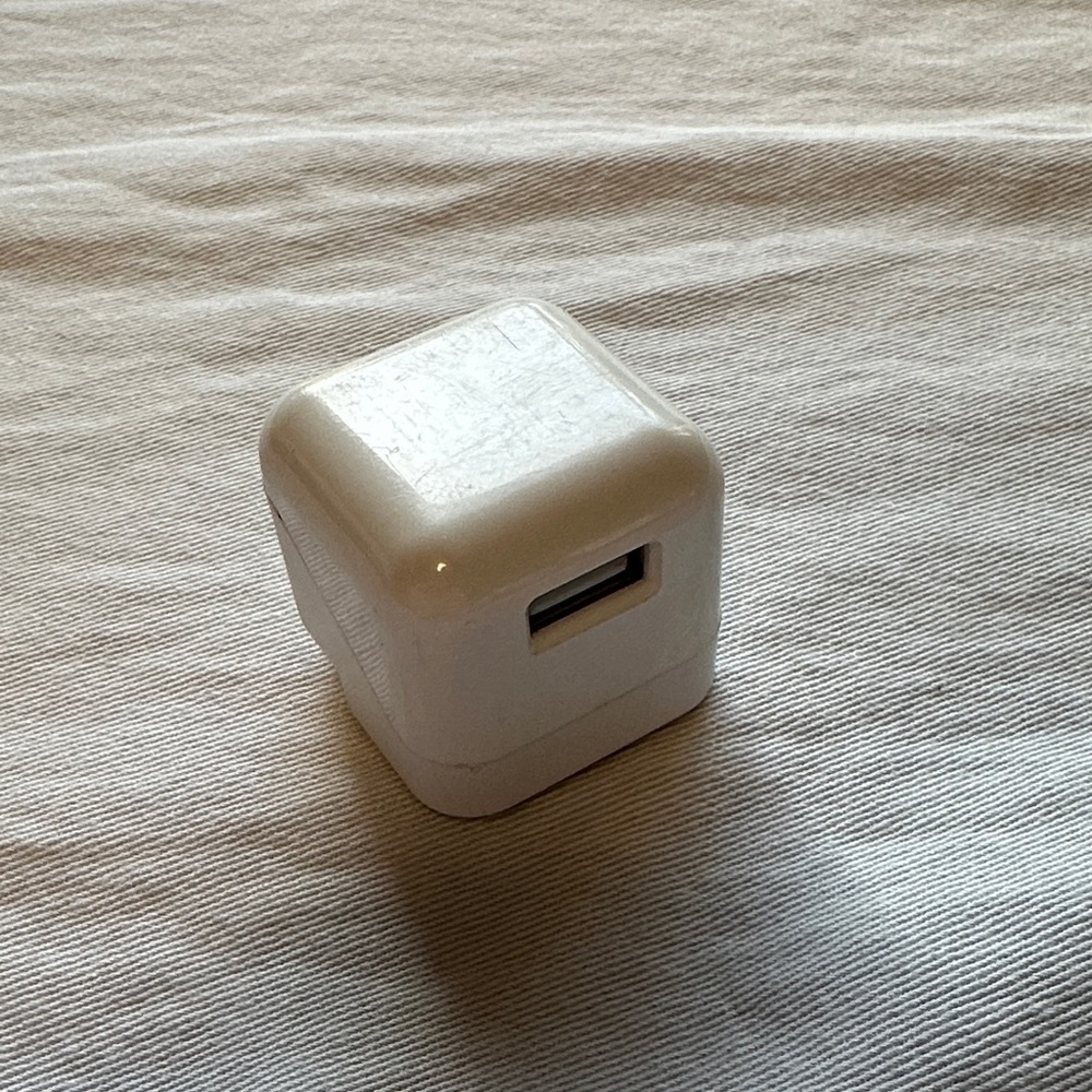 Compact White USB Wall Block Charger